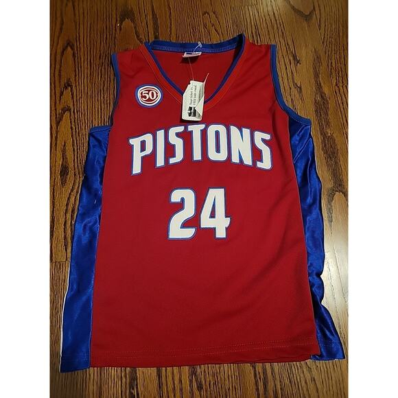 Antonio Mcdyess Detroit Pistons Jersey Basketball Youth Large 14-16 Boys - Picture 6 of 8